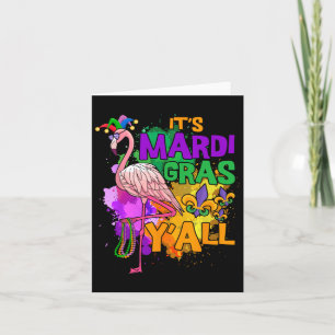Tarjeta Divertido Fiesta de Carnaval Idea Flamingo Mardi G