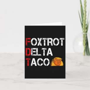 Tarjeta Divertido Foxtrot Delta Taco13