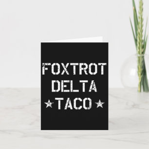 Tarjeta Divertido Foxtrot Delta Taco15
