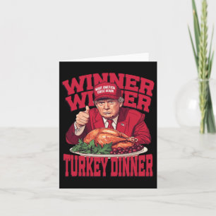 Tarjeta Divertido ganador de Trump cena en Turquía Día de