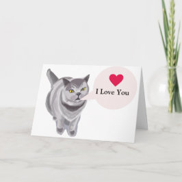 Tarjeta Divertido gato graso de San Valentín