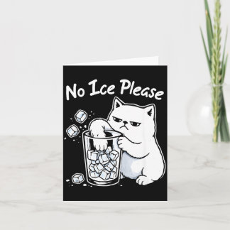 Tarjeta Divertido Gato Meme Sin Hielo Por Favor