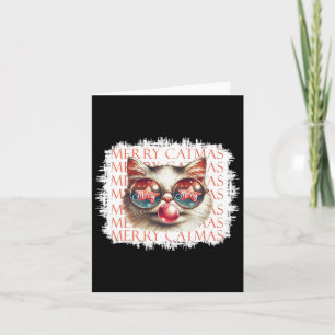 Tarjeta Divertido gato negro gracioso Navidades débiles na
