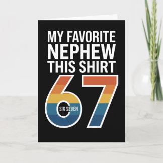 Tarjeta divertido genial 67 Mi sobrino favorito me dio est