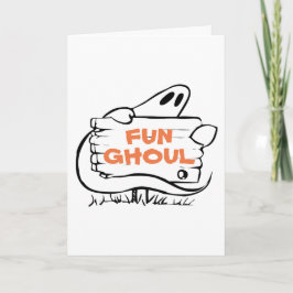 Tarjeta Divertido Ghoul Gracioso Fantasma Italiano Saludo 