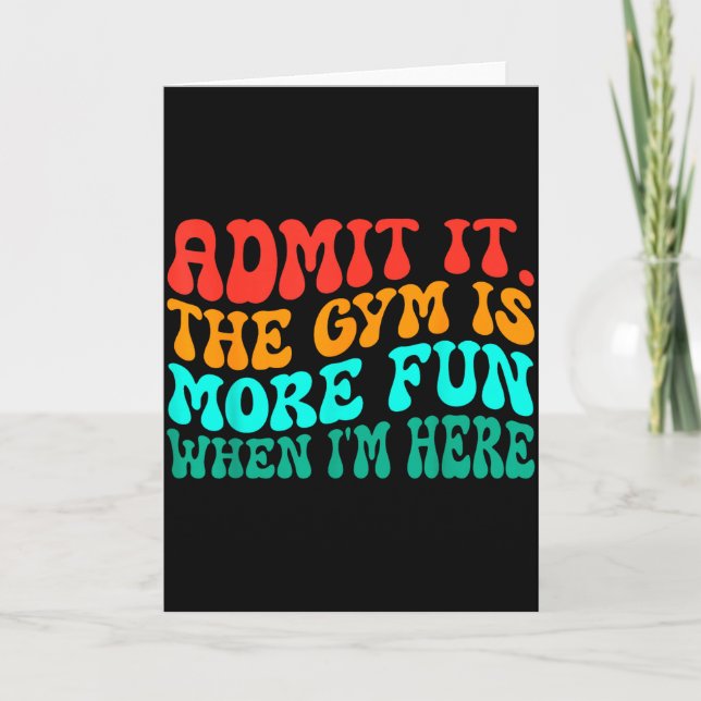 Tarjeta Divertido Gimnasio Divertido Admítelo El Gimnasio  (Anverso)