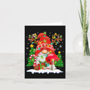 Tarjeta Divertido Gnome De Renos Y Navidades De Boliche Ll