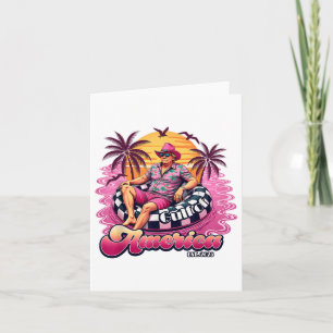 Tarjeta Divertido Golfo De Estados Unidos 2025 Beach Pink 