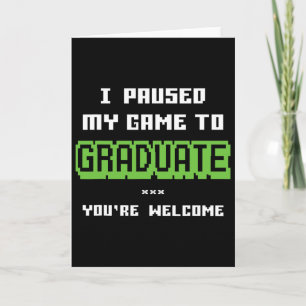 Tarjeta Divertido graduado de juegos 2025 graduación