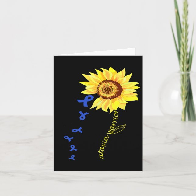 Tarjeta Divertido Guerrero Diseñar Conciencia Ataxia. (Anverso)