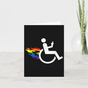 Tarjeta Divertido Handicap Discapacitado Lesbiana Amputada