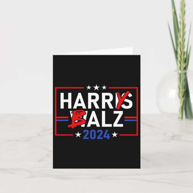 Tarjeta Divertido Harris W 24 Harry B 2024 Meme Demócratas (Anverso)