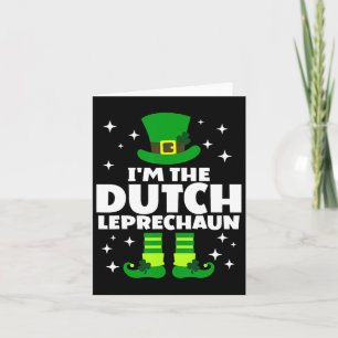 Tarjeta Divertido holandés Leprechaun feliz día de San Pat
