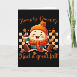 Tarjeta Divertido Humpty Dumpty Tuvo Una Gran Caída Otoño 