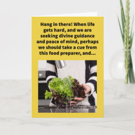 Tarjeta Divertido incentivo para rociar lechuga de poun