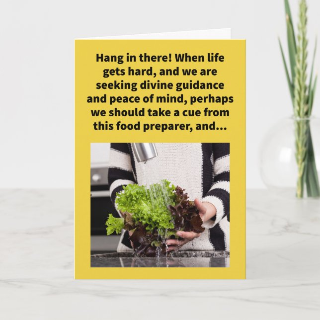 Tarjeta Divertido incentivo para rociar lechuga de poun (Anverso)