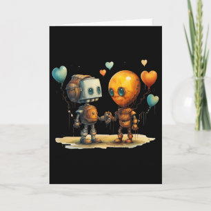 Tarjeta Divertido Increíble Robot de Amor de San Valentín