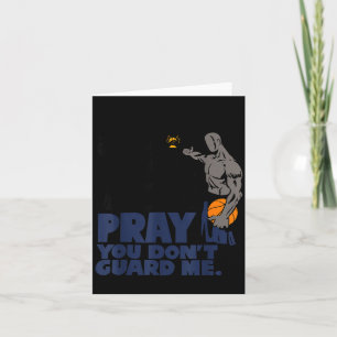 Tarjeta Divertido Ir Al Baloncesto Iglesia Rezar No