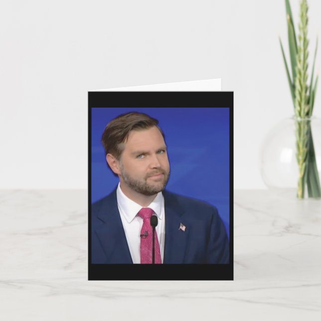 Tarjeta Divertido J.d Vance Meme Debate del vicepresidente (Anverso)