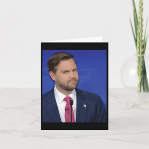 Tarjeta Divertido J.d Vance Meme Debate del vicepresidente