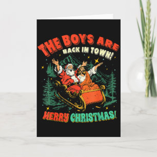 Tarjeta Divertido Jesús Santa Los Chicos Han Vuelto A La C