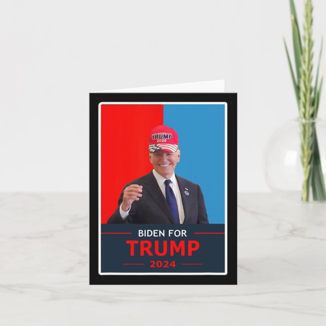 Tarjeta Divertido Joe Biden Para Trump Ropa De Elección 20 (Anverso)