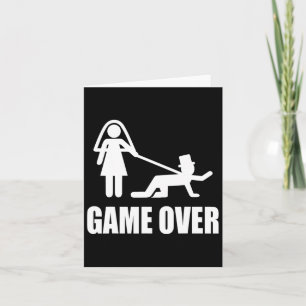 Tarjeta Divertido juego por casamiento sobre el equipo de 