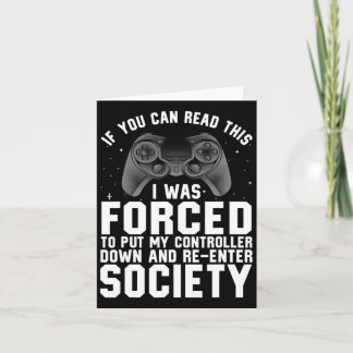Tarjeta Divertido jugador para el juego de videojuegos fem