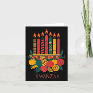 Tarjeta Divertido Kinara Siete Velas Celebración Kwanzaa 1