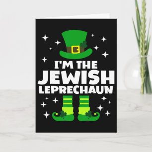 Tarjeta Divertido Leprechaun Judío Irlandés Feliz Día de S