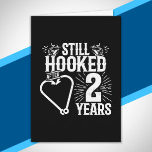 Tarjeta Divertido Lindo 2do Aniversario Parejas Casadas 2 