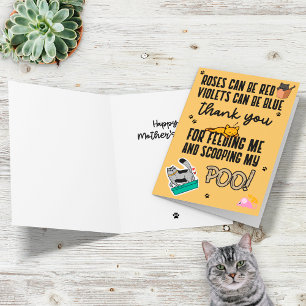 Tarjeta Divertido Lindo Amarillo Feliz Día de la Madre De 