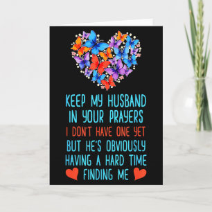 Tarjeta Divertido Mantengan a Mi Esposo En Sus Oraciones N