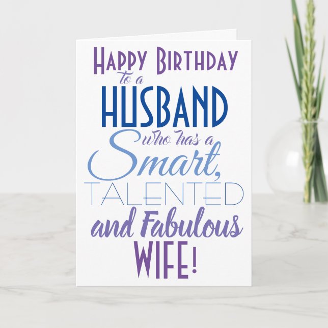 Tarjeta Divertido marido feliz cumpleaños (Anverso)