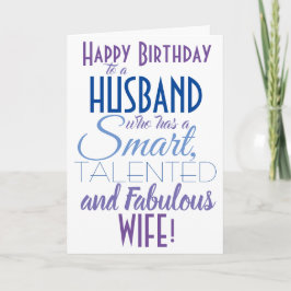 Tarjeta Divertido marido feliz cumpleaños