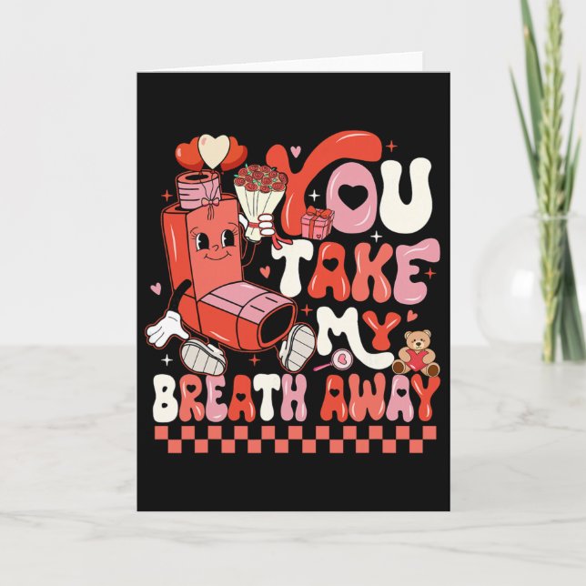 Tarjeta Divertido me quitas el aliento Rt Lung Squad Valen (Anverso)