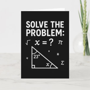 Tarjeta Divertido meme de matemáticas 67 Resuelve el probl