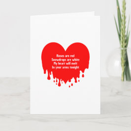 Tarjeta Divertido mensaje Personalizado del corazón fundid