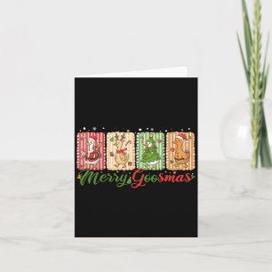 Tarjeta Divertido merry Goosemas Navidades Duck Silly Goos