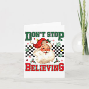 Tarjeta Divertido No Dejes de Creer en Santa Claus Pareo X