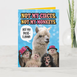 Tarjeta Divertido no mi circo, no el día del padre de mis