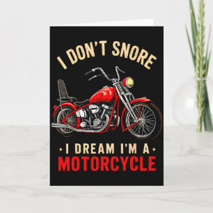 Tarjeta Divertido No Ronco Sueño que Soy Un Motociclista R