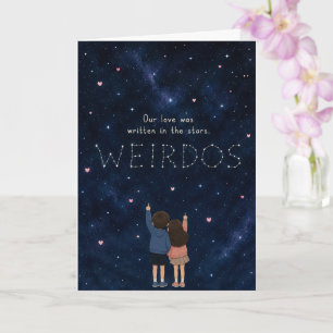 Tarjeta Divertido Nuestro Amor Está Escrito en Las Estrell