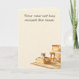 Tarjeta Divertido Nuevo Arriendo de Gato