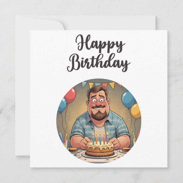 Tarjeta Divertido padre feliz cumpleaños (Anverso)