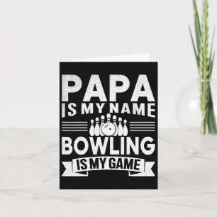 Tarjeta Divertido Papá Es Mi Nombre Boliche Es Mi Juego Pa
