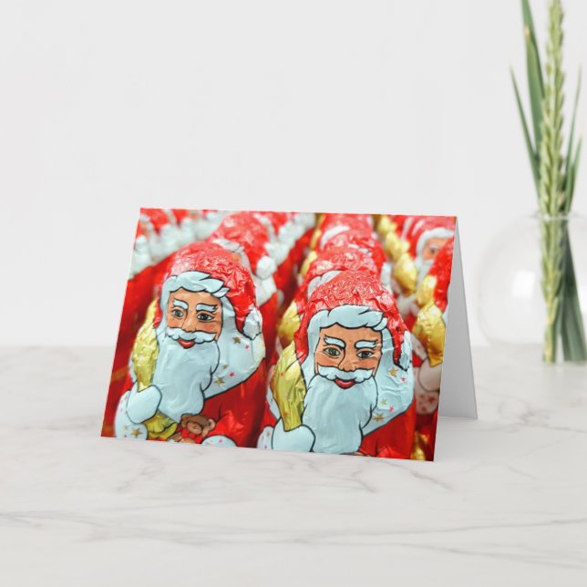 Tarjeta Divertido Papá Noel te está viendo a tus Navidades (Anverso)