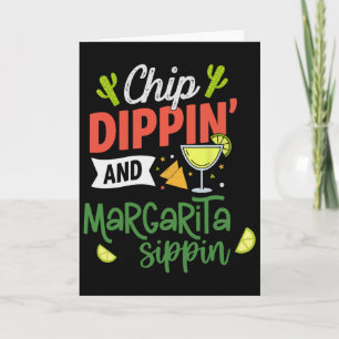 Tarjeta Divertido para Dipping y bebiendo Margarita Cinco