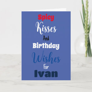 Tarjeta Divertido Para Él Lindo Moderno Cumpleaños Azul
