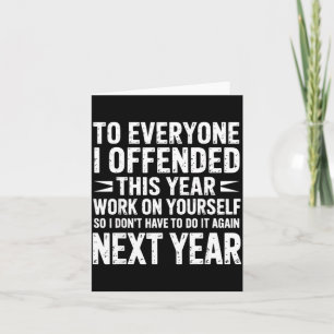 Tarjeta Divertido para todos a quienes ofendí este año, tr
